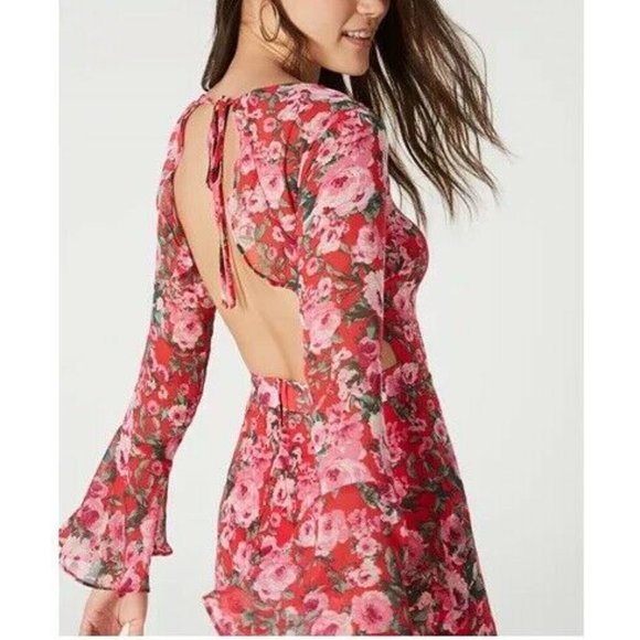 B Darlin 3/4 Red Pink Bodycon Dress NWT BO43--4 - Picture 3 of 4